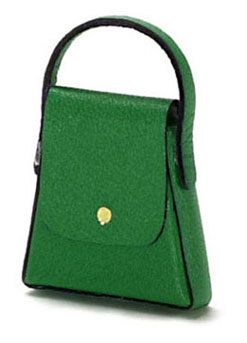 Dollhouse Miniature Lady's Handbag/Green
